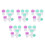 35Pcs Lip Gloss Maker Kit Assorted Colors Plastic Tubes with Wand 3