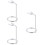 3Pcs Deluxe Silver Brush Holder Double Shaving Stand for Storage 5
