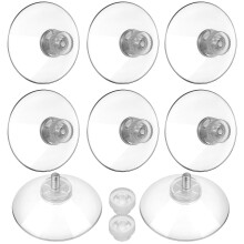 24Pcs PVC Clear Suction Cup Hangers Punch-Free Hooks for Bathroom Use