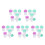 35Pcs Lip Gloss Maker Kit Assorted Colors Plastic Tubes with Wand 7