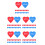 100Pcs Acrylic Hot and Indicator Stickers Assorted 6