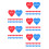 100Pcs Acrylic Hot and Indicator Stickers Assorted 5