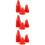 60Pcs Reusable Red Plastic Cones for Roller Skating Agility Drills 9