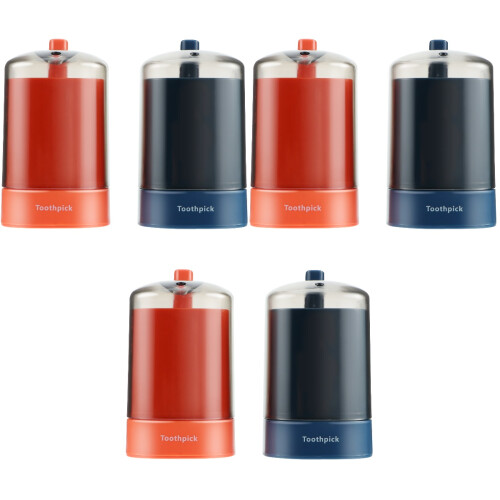6Pcs Creative Toothpick Dispensers Assorted Color Sturdy Storage Boxes 1