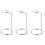 3Pcs Deluxe Silver Brush Holder Double Shaving Stand for Storage 3