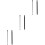 6Pièces Stylus Pen Double Tête Capacitif Pour Noir Argent 3