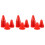 60Pcs Reusable Red Plastic Cones for Roller Skating Agility Drills 6