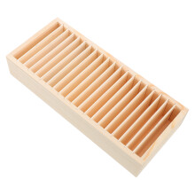 4 Pcs Wooden Business Card Storage Box With Detachable Compartment