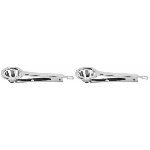 2Pcs Silver Stainless Steel Egg Convenient Kitchen Utensil 1