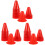 60Pcs Reusable Red Plastic Cones for Roller Skating Agility Drills 4