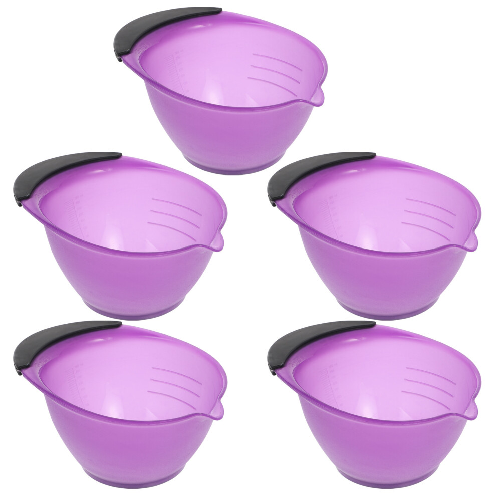 Artibetter 20Pcs Reusable Purple Hair Dye Mixing Bowls For Home Hair Coloring