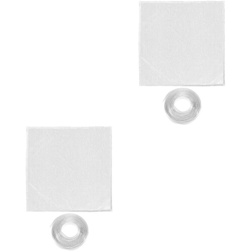 2Pcs White Window Mesh Repair Patch Easy DIY Adhesive Screen for Home 2