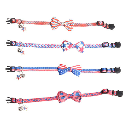 16 Pcs Independence Day Adjustable Pet Collar Costume Accessories