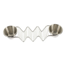 3Pcs Silver Stainless Steel Taco Holders with Drain Shelf for Home