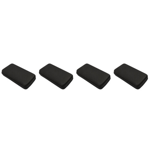 4St Draagbare Zwarte Microfoon Opbergcase Met Rits & Schokbescherming 2
