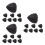 12Pairs Bra Inserts Pads Push Up Black Soft Material for A Cup Support 6