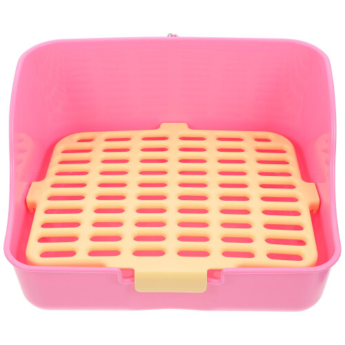 2Pcs Pet Litter Tray Pink Portable Rabbit Potty for Training