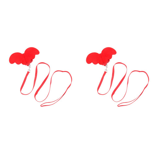 2Pcs Red Breathable Dog Leash for Training and Easy Control Pets 1