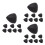 12Pairs Bra Inserts Pads Push Up Black Soft Material for A Cup Support 3