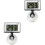 2Pcs Aquarium White LCD Screen Fish Tank Temperature Meter 3
