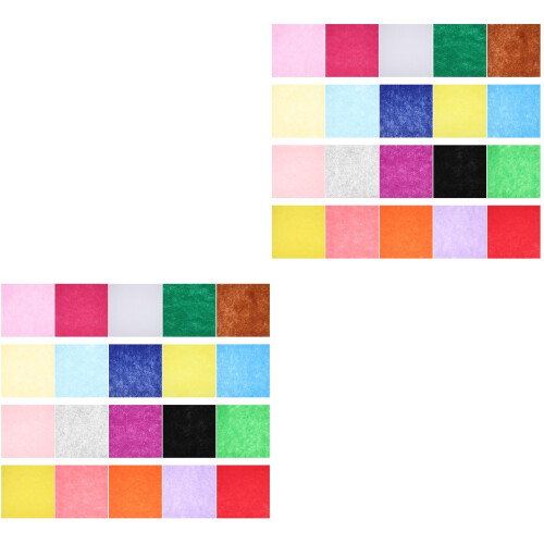 40Pcs DIY Felt Fabric Sheets Assorted Colors for Kids Sewing Projects 2
