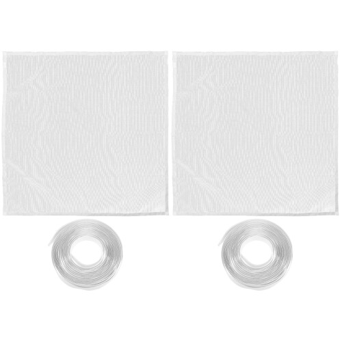 2Pcs White Window Mesh Repair Patch Easy DIY Adhesive Screen for Home 1