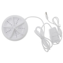 2Pcs Durable Portable Travel Washer Mini Cleaner White USB Powered