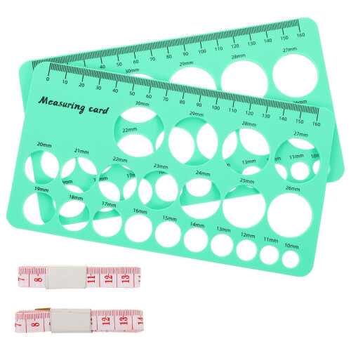 2Sets Compact Silicone Measurement Card for Breast Flanges 2