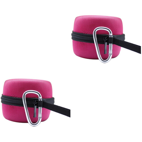 2Pcs Rosy Mini Storage Bag for Speakers with Anti-Scratch Mesh Layer 2