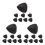 12Pairs Bra Inserts Pads Push Up Black Soft Material for A Cup Support 4