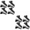 8Pcs Mini Stapler Remover Black Plastic Aluminum Office Staple Puller 8