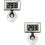 2Pcs Aquarium White LCD Screen Fish Tank Temperature Meter 5