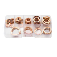 240Pcs Assorted Color Copper Sump Plug Washers Durable Gasket Set