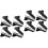 8Pcs Mini Stapler Remover Black Plastic Aluminum Office Staple Puller 6