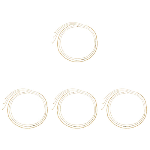 4Sets Glänzende Taillengürtel Metall Mit Pailletten, 1