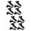 8Pcs Mini Stapler Remover Black Plastic Aluminum Office Staple Puller 9