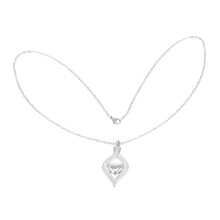 2Pcs Durable Heart Urn Necklace for Ashes Silver Cremation Jewelry