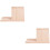 2Pcs Wooden Triangle Book Holder Beige Multi-Function Shelf for Home 8
