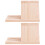2Pcs Wooden Triangle Book Holder Beige Multi-Function Shelf for Home 7