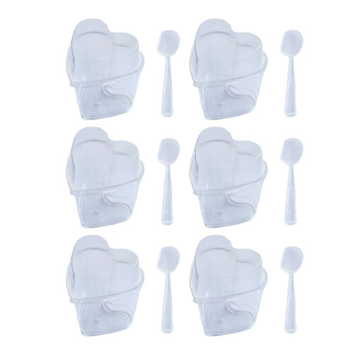 20Sets Transparent Dessert Cups Clear Yogurt Pudding Container