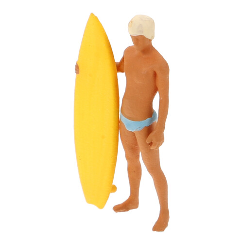 5Pcs Mini Surfing Boy Figurine 1:64 Scale Beach Model 2