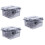 3Pcs Plastic Comb Organizer Grey Durable Storage Box for Barbershop 9
