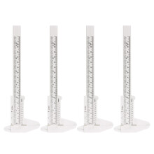12St Mini Verstekschuifmaat Wit Tweeweegs Plastic Meetinstrument
