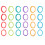 3Pcs Baby Teether Ring Links Assorted Color Rattles Stroller Toys 1