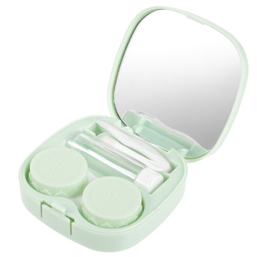 2Sets Compact Storage Box Durable Plastic Contact-Lens Case