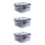 3Pcs Plastic Comb Organizer Grey Durable Storage Box for Barbershop 10