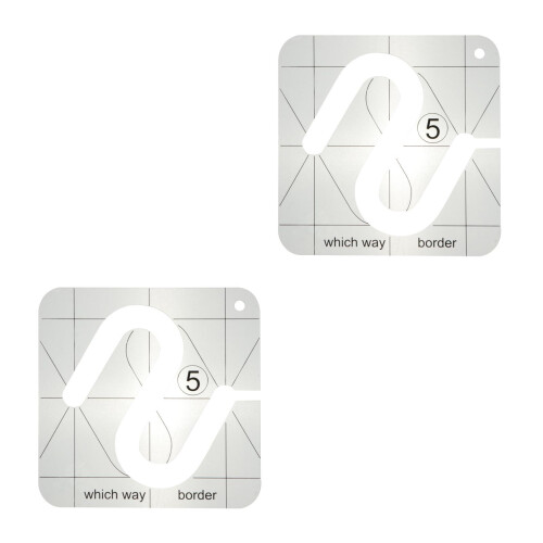 2 Pcs Artificial Sewing Patch Ruler Tool Professional 2