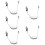 5pcs Chin Strap Cup Belt White Adjustable Polyester 10