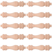 50 Pcs Handcrafted Wood Baluster 84mm Unfinished Spindle For Decor