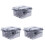 3Pcs Plastic Comb Organizer Grey Durable Storage Box for Barbershop 4